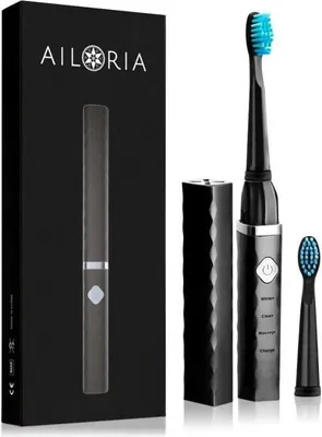 Obrázok produktu pre Ailoria Flash Travel, Dospelý, Sonická zubná kefka, Denná starostlivosť, Hlboké čistenie, Masáž, Bielenie, Čierna, 40000 pohybov za minútu, 4 x 30 sec