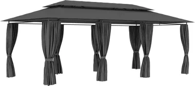Zdjęcie produktu dla Pawilon z zasłonami 600x298x270 cm antracytowy