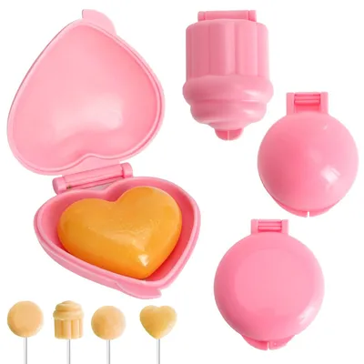 Cake-Pop-Formen-Set, 4 Stück: Herz, Kreis, Scheibe, Cupcake