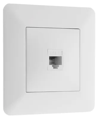 Immagine prodotto di Presa di rete RJ45 Cat6 da incasso 86 x 86 mm bianca
