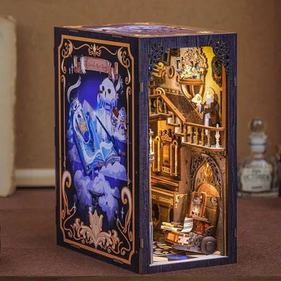 Produktbild von DIY Book Nook Alchemistenwerkstatt - 3D-Puzzle - 350 Teile - Miniaturhaus - mit LED-Licht
