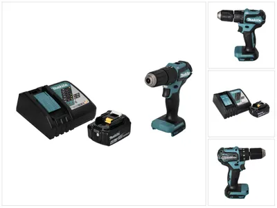Obrázek produktu pro Akumulátorová příklepová vrtačka Makita DHP 483 RM1 18 V 40 Nm bezkartáčová + 1x akumulátor 4,0 Ah + nabíječka.