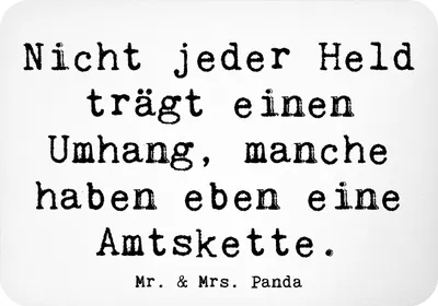 Produktbild von Mr. & Mrs. Panda magnet Spruch Bürgermeister Held - Weiß - Geschenk, haftmagnet, Stadtoberhaupt, Beruf, Berufsprodukte, personalisierte Geschenke, Gemeinde, Berufsleben