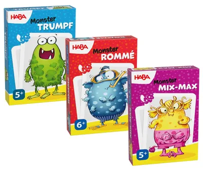 Produktbild von HABA Monster Kartenspiele-Set – DREI spannende Kartenspiele für Kinder ab 4 Jahr