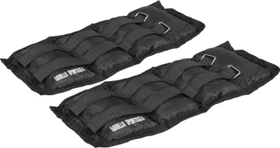 Produktbild von GORILLA SPORTS® Gewichtsmanschetten - 2er Set, 8kg ( 2 x 4 kg ) Gewichte, Verstellbar - Fußgelenkgewichte, Armgewichte, Handgelenkgewichte, Handgelenk, Laufgewichte