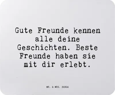 Produktbild von Mr. & Mrs. Panda Mauspad Gute Freunde kennen alle... - Aquarellblau - Geschenk, laptop mousepad, Freundschaft, Mouse Pad, Freund, pc, Sprüche, mousematte, bester