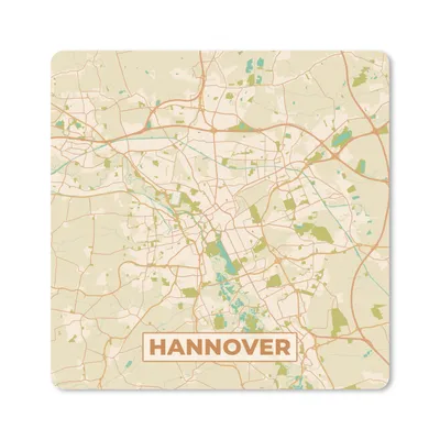 Produktbild von MuchoWow® Mauspad Mousepad Karte - Hannover - Vintage - Karte - Stadtplan 30x30 cm - Mousepads - Maus Mat - Pad - Mausunterlage - Gaming