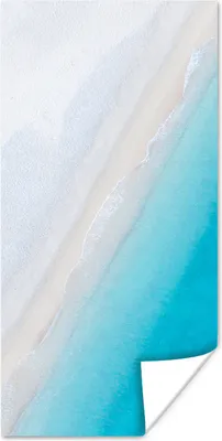 Produktbild von MuchoWow® Poster Strand - Meer - Blau 20x40 cm - Plakat - Foto