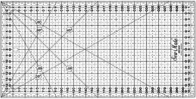 Obrázok produktu pre Rastrové pravítko pre patchwork 16x32cm, čierne TEXI 4065
