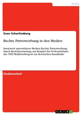 Produktbild von Rechte Parteiwerbung in den Medien