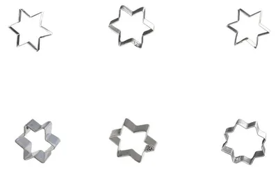 Produktbild von LARES Ausstecher 6er Set Sterne - verschiedene Größen und Formen