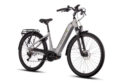 Produktbild von SAXONETTE Quantum Sport Wave 28" E-Bike, Elektrofahrrad,SHIMANO Deore 10-Gang Kettenschaltung, Mittelmotor, 36V 15Ah Akku, RH45,(Silber)