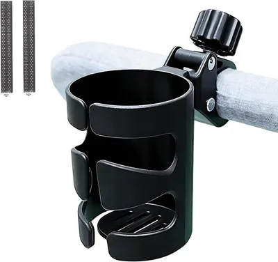 Imagen del producto de Soporte para vaso para cochecito de bebé - Cochecito - Accesorios - Soporte universal para vaso para cochecito - Silla de ruedas - Bicicleta - Portavasos - Cochecito