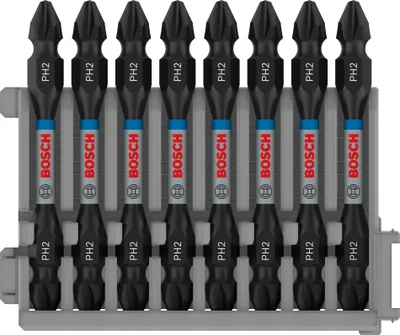 Zdjęcie produktu dla Końcówka wkrętakowa udarowa PRO z podwójnym grotem i funkcją Pick and Click, PH2, 65 mm, 8 szt.