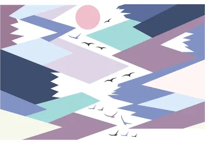 Produktbild von Beyonka Skandinavische Berge Kinderaufkleber 90 x 135 cm