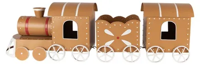 Produktbild von Clayre & Eef Weihnachtsdekorationsfigur Zug 97x19x28 cm Braun Metall