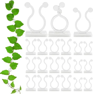 Imagen del producto de Clips autoadhesivos para plantas, 140 unidades, en 2 tamaños, para sujetar plantas