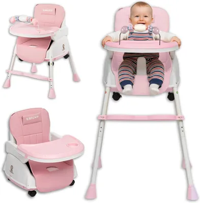 Produktbild von Kinderstuhl 2-in-1 – Wachstumsstuhl – Zum Essen und Spielen – Klappbar und verstellbar – Geeignet für Kinder von 6 Monaten bis 5 Jahren