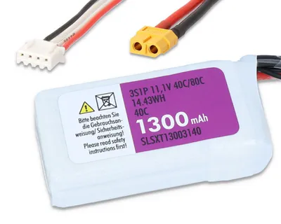 Produktbild von Krick LiPo Akku 11,1V 1300mAh 40C XT60 Stecker