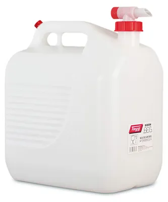 Immagine prodotto di Tanica da 20 litri con rubinetto, colore bianco
