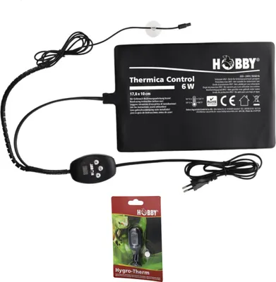 Produktbild von Hobby Thermica Control 6 W inkl. Hygro-Therm - Heizmatte + Hygrometer / Thermometer
