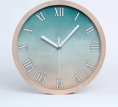 Produktbild von Holzuhr 20fi cm wanduhr - weiße Spitzen - Abstraktion Hintergrund