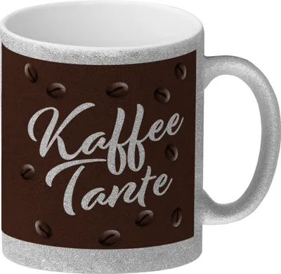 Produktbild von Kaffee Tante Glitzer-Kaffeebecher Du bist noch auf der Suche nach einem
