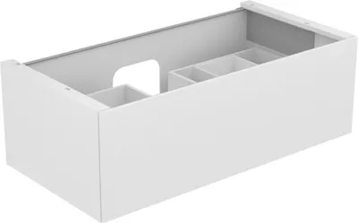 Produktbild von Keuco Edition 11 Waschtischunterbau 1050 x 350 x 535 mm mittig mit 1 Auszug - Weiß Strukturlack - 31351380000