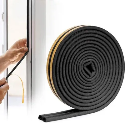 Immagine prodotto di Nastro sigillante - Guarnizione autoadesiva per porte e finestre - 60 cm - Nero