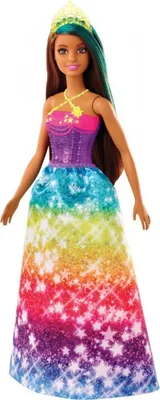 Obrázok produktu pre Bábika Barbie Dreamtopia Princess (brunetka s tyrkysovými vlasmi), obliekacia bábika