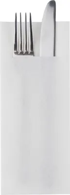 Produktbild von Sovie HORECA Besteckserviette "Pub" in Weiß aus Linclass® Airlaid 40 x 33 cm, 1/8 Falz, 75 Stück