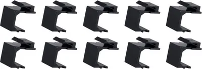 Produktbild von S/CONN maximum connectivity Netzwerk Adapter-Keystone Staubschutz, schwarz, VE10 (08-10121)