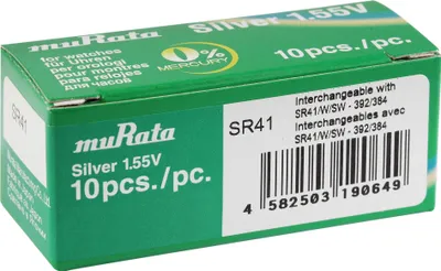 Produktbild von MURATA Knopfzellen, 0% Quecksilber , VE 10 Stk - 315-399