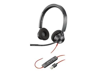 Zdjęcie produktu dla HP Poly Zestaw słuchawkowy Poly Blackwire 3325 USB-A, Przewodowa, Biuro/centrum telefoniczne, 130 g, Zestaw słuchawkowy, Czarny