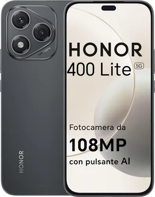 Produktbild von Honor 400 Lite 5G Smartphone 256GB Velvet Schwarz: Display Amoled und Fotokamera 108MP