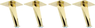 Immagine prodotto di Natural Goods Berlin piedini per mobili CONICAL, piedini per letti, divani e armadi, oro, 12 cm, 4 pezzi