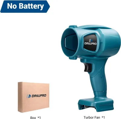 Obrázek produktu pro Turbínový foukač listí – ruční foukač – bezdrátový – kartáčový motor – plynulá regulace rychlosti – lehký a výkonný – bez akumulátoru