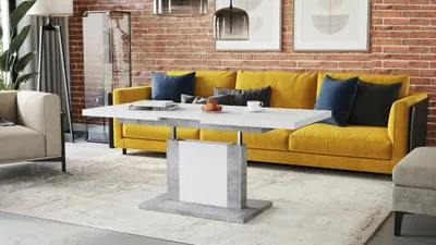 Produktbild von Design Couchtisch Tisch Orion stufenlos höhenverstellbar ausziehbar 120 bis 180cm Esstisch