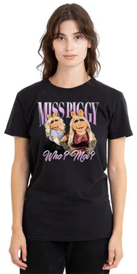 Productafbeelding van Disney Muppets, Miss Piggy, dames T-shirt, zwart, maat M