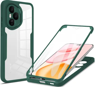 Produktbild von Schutzhülle für Honor 400 Pro, Eingebautem Displayschutz 360 Grad Komplettschutz Handyhülle Grün