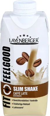 Produktbild von Layenberger Nutrition Group SLIM SHAKE FIXFERTIG, 330 ml, Kaffee, Gluten, Milchzucker, Magermilch 86%, Wasser, Zucker, Milcheiweißerzeugnis, Sonnenblumenöl, lösliche Weizenfasern¹,..., 63 kcal, 208 kcal