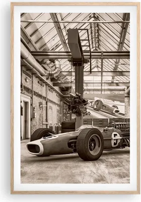 Produktbild von Gerahmtes Poster - Rahmen in heller Eiche - Formel 1 Rennen Retro - 61x91,5 cm - Wand Bild - Wanddeko - Wandbilder - Kunstposter - Wandposter - Bilderrahmen - Bilder - Kunstdruck - P2NPA61x91-4918
