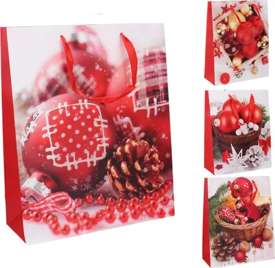 Image de Sac cadeau L 31x40x12 cm Noël