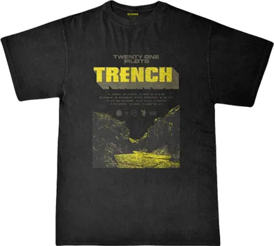 Image de twenty one pilots - "Trench Cliff" T-Shirt für Herren/Damen Uni RO7861 (XXL) (Schwarz)