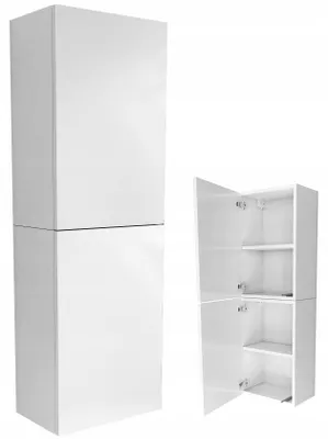 Zdjęcie produktu dla wiszące szafki do łazienki 40x120 szafka słupek łazienkowy 40cm biały mat