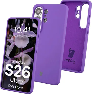Produktbild von Silikon Handyhülle für Galaxy S26 Ultra, Bizon Soft Case, Violett