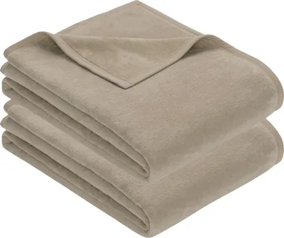 Produktbild von Erwin Müller Wohndecke Triest" 2er-Pack kiesel 150x200 cm"