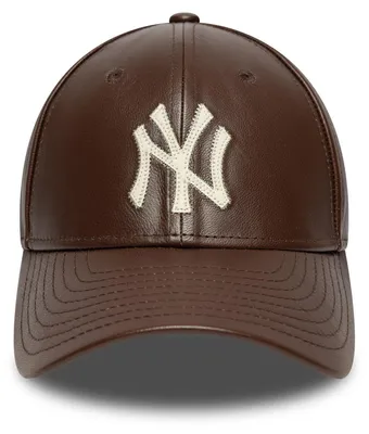 Produktbild von New York Yankees Kappe, Leder, New Era, 9FORTY, unifarbig, braun