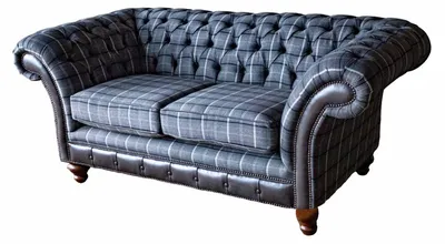Produktbild von Design Chesterfield Textil Luxus 2-Sitzer Stoff Couch Polster Sofa Neu