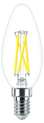 Imagen del producto de PHIL MST LEDcandle 2,5-25W/927 E14, vela LED transparente, 250 lúmenes, regulable (DIMTONE), eficiencia energética D